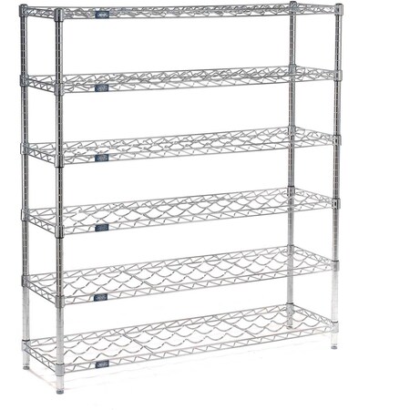 Nexel Wine Bottle Rack, 54 Bottle 36inW x 14inD x 54inH, Chrome B2276482